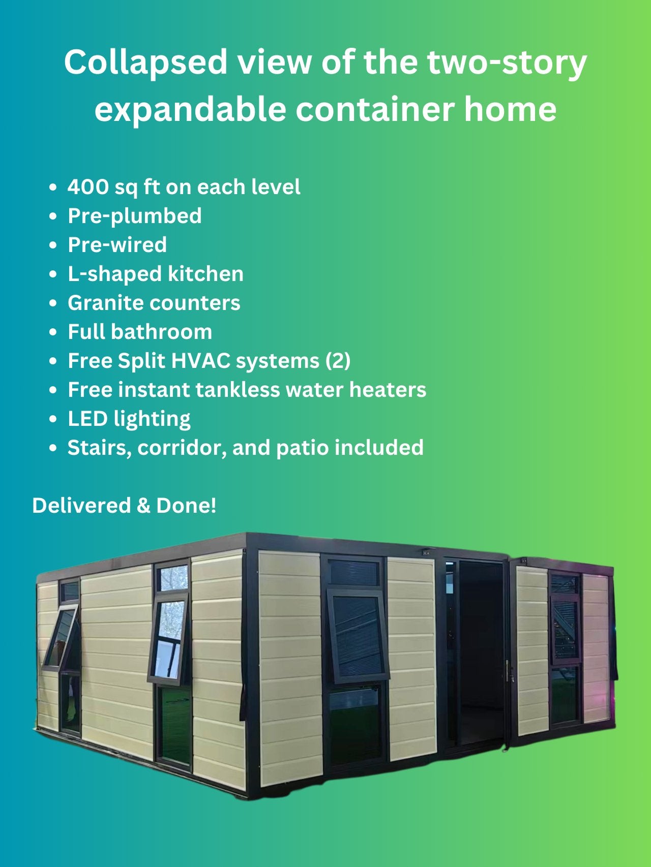 Two - Story Expandable Prefab Container Home - My Tiny Home Hub