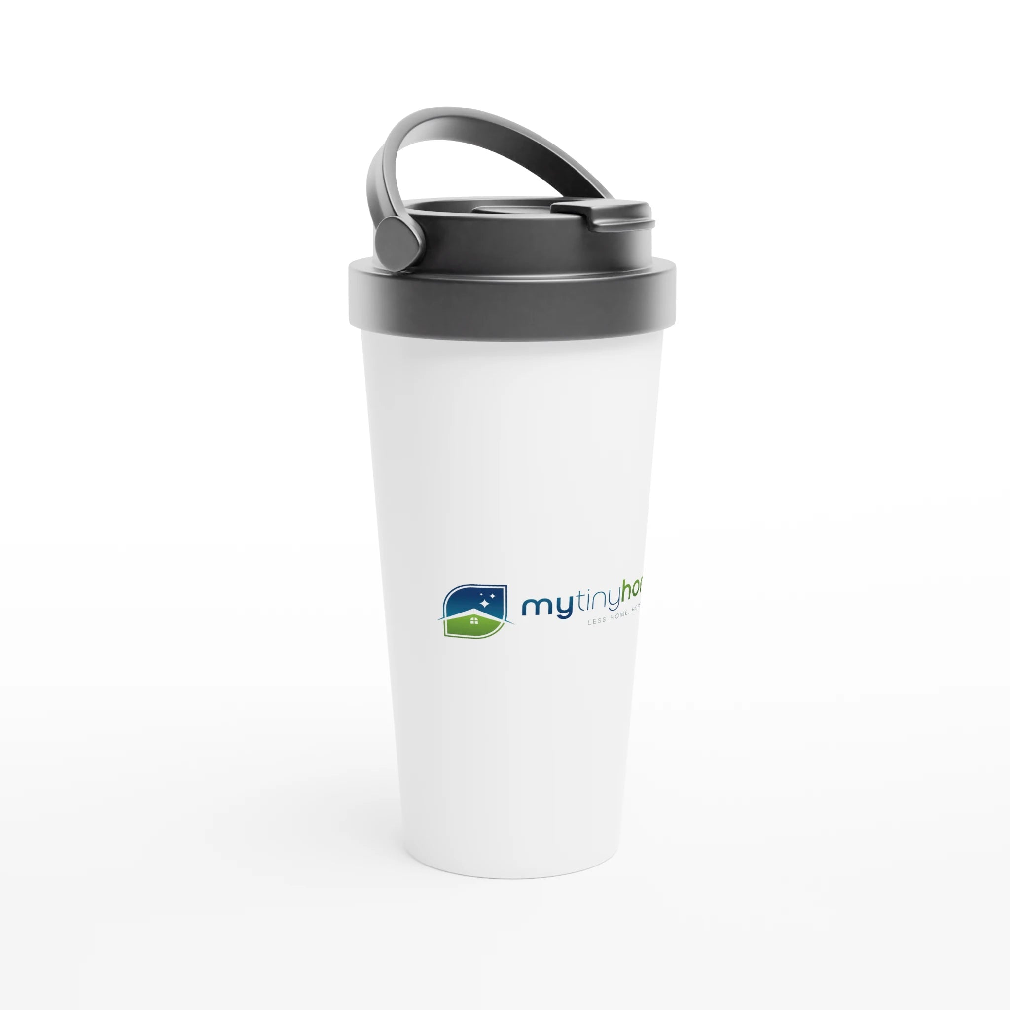 White 15oz Stainless Steel Travel Mug - My Tiny Home Hub