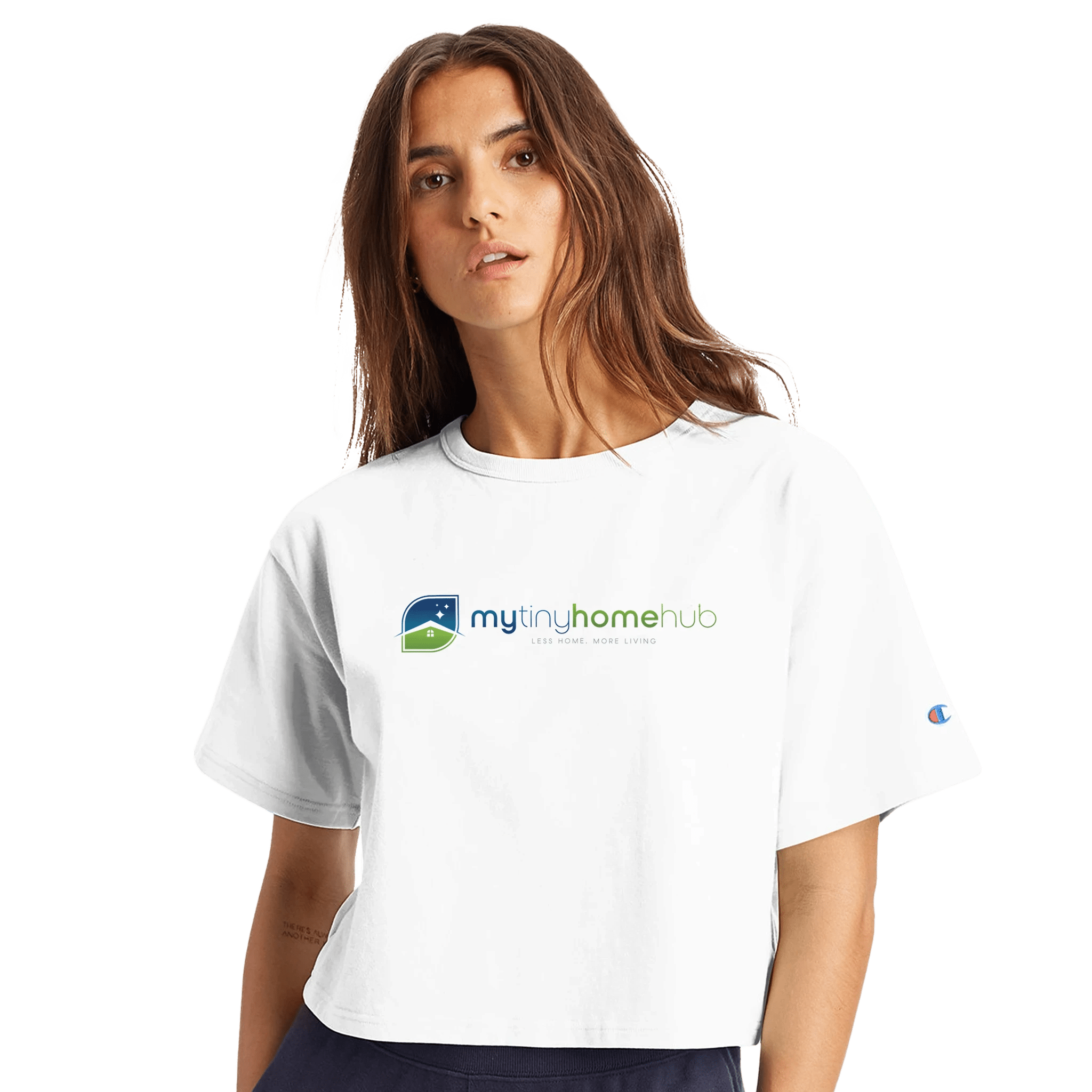 Women's Cropped Heritage Crewneck T-Shirt | Champion T453W - My Tiny Home Hub